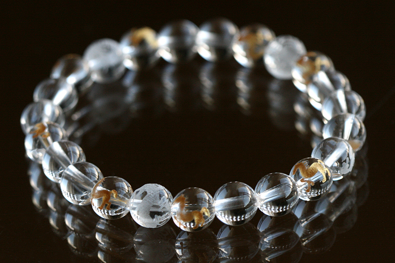 開運・上げ運　馬九行久（うまくいく） パワーストーンブレスレット　8ミリ玉